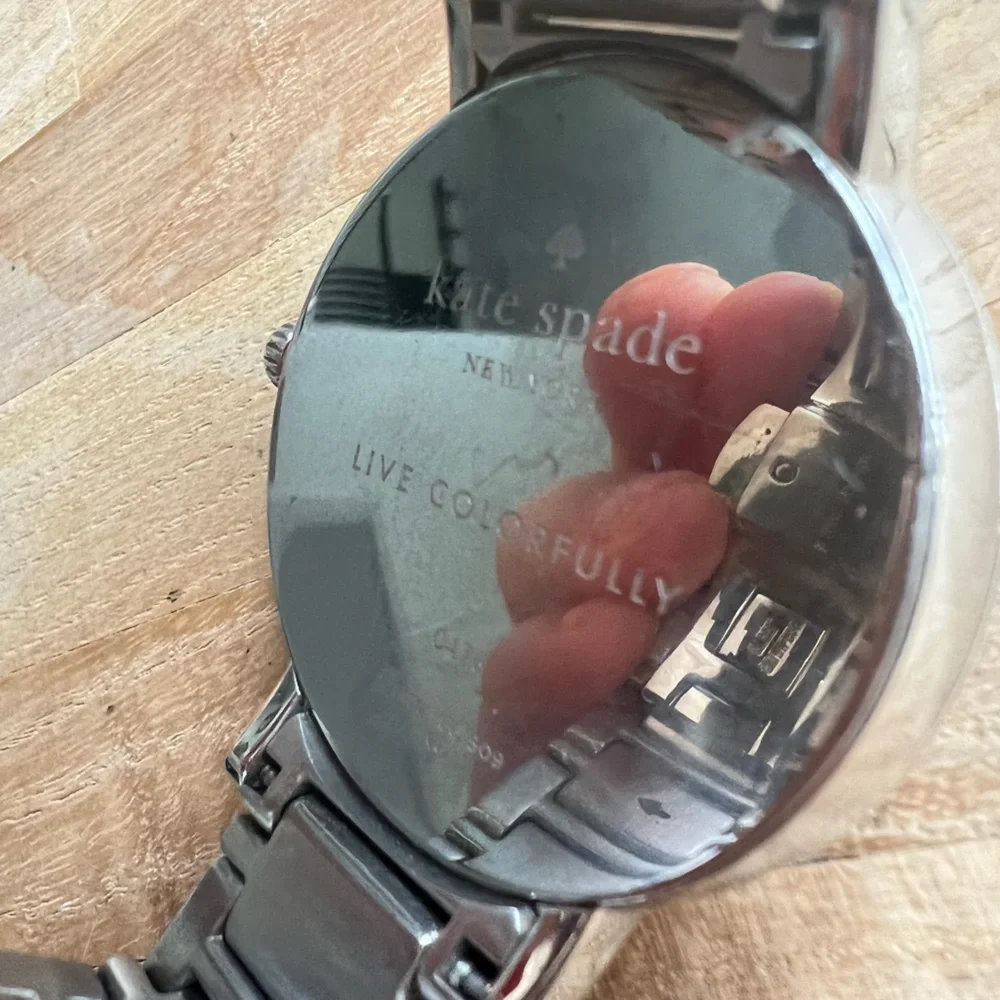 Kate Spade ladies watch New York Gramercy Stainless Steel Watch NEW BATTERY